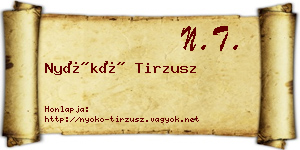 Nyókó Tirzusz névjegykártya